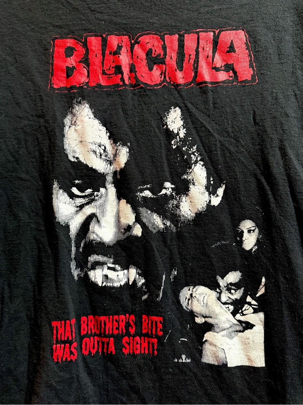 Vintage Blacula Horror Movie Promo T-shirt Vampire Monster Rare Size XL